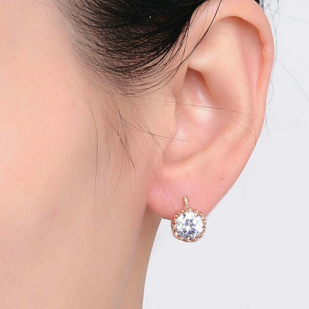 Crown Austrain Crystal Earrings - Picture 5 of 5